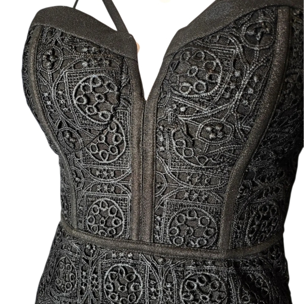 NWT Bariano Black Lace Bodice Maxi - US Women's 6